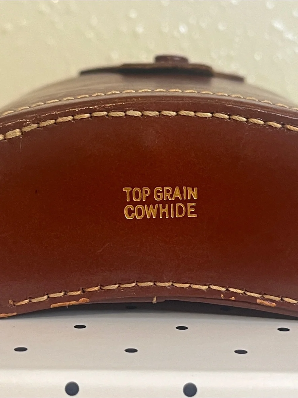 Vintage Flask & Leather Case With Shot Cap Cover and Lid.  Brown.
